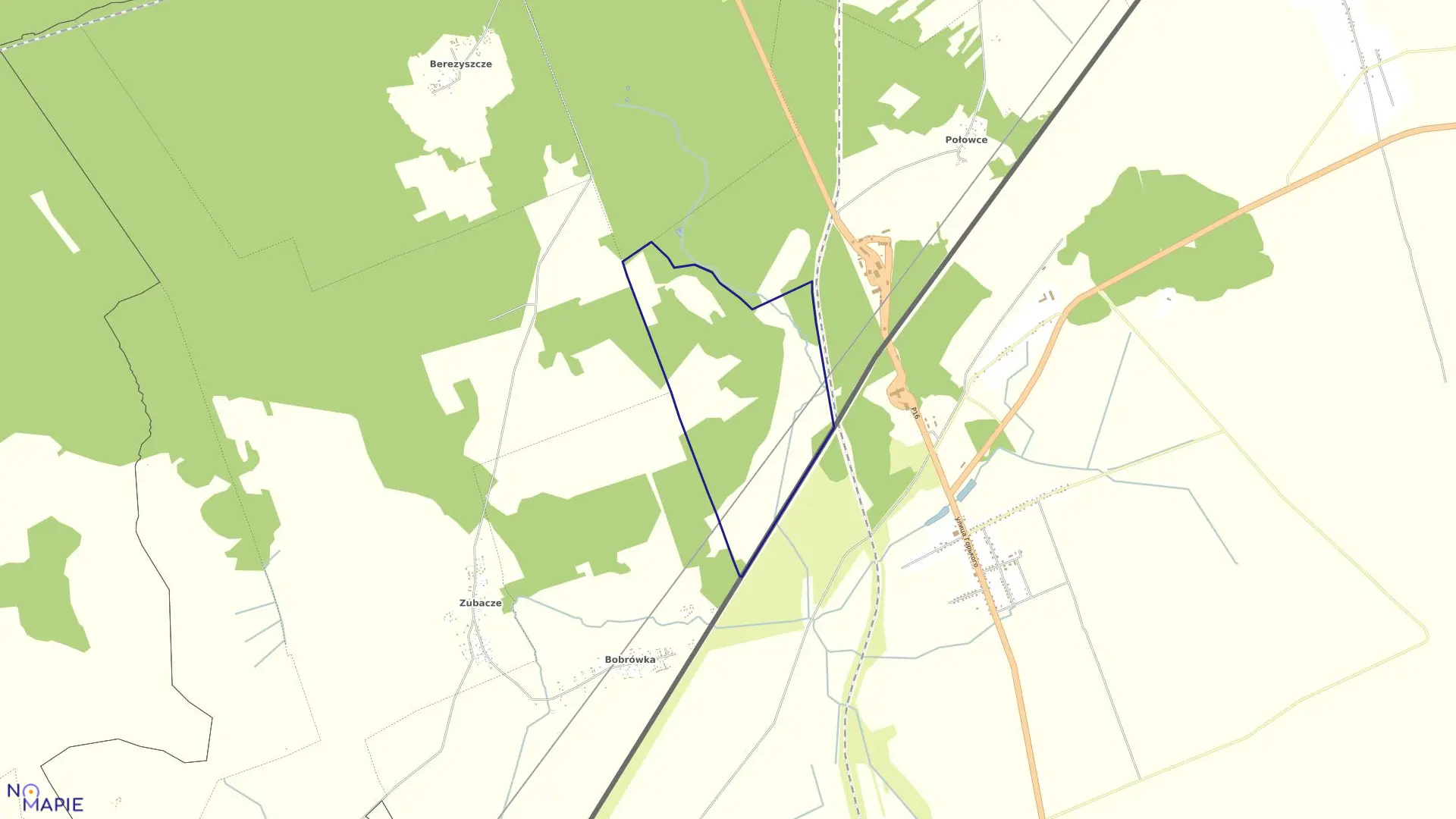 Mapa obrębu PISZCZATKA w gminie Czeremcha